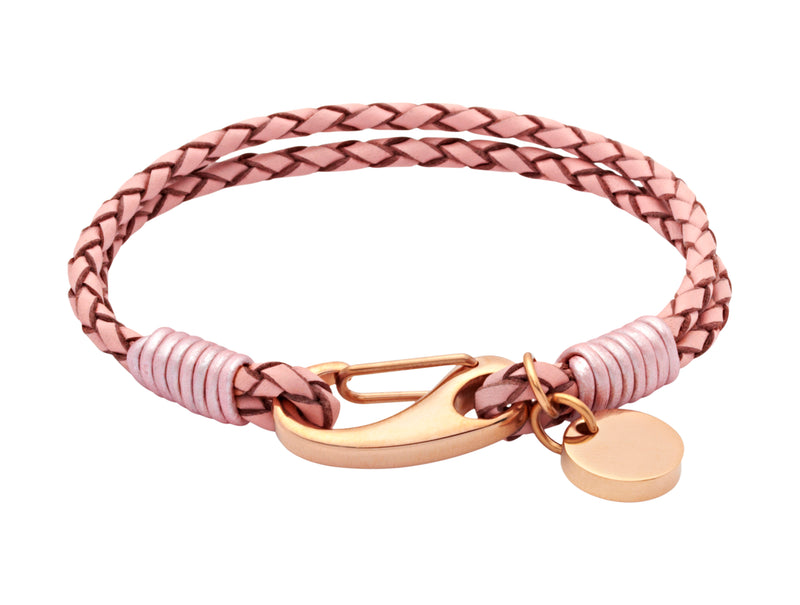 Unique & Co Ladies Pink Leather Bracelet B64PI - Hamilton & Lewis Jewellery