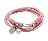 Unique & Co Ladies Pink Leather Bracelet B67PI - Hamilton & Lewis Jewellery