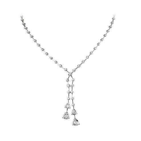 Double strand, drop pair necklace 1.55ct - Hamilton & Lewis Jewellery