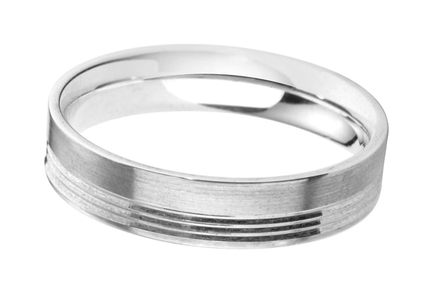 5mm Mens Ring with F02 finish - Hamilton & Lewis Jewellery