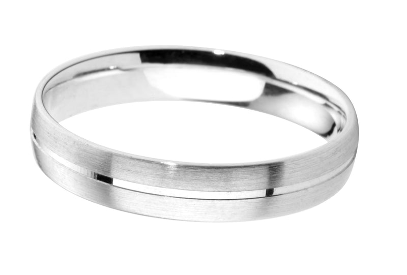 4mm Mens Ring with F05 finish - Hamilton & Lewis Jewellery