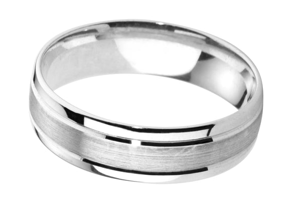 4mm Mens Ring with F06 finish - Hamilton & Lewis Jewellery