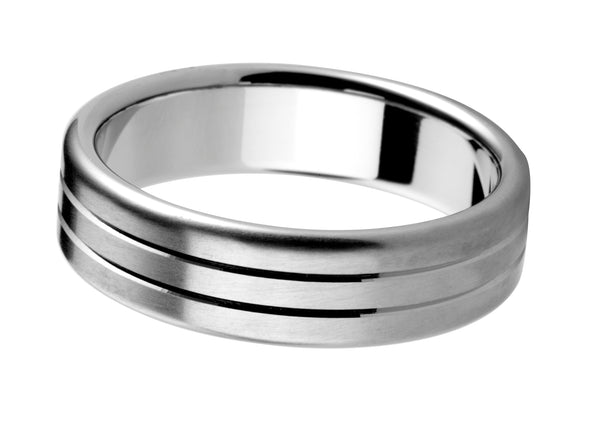 4mm Mens Ring with F14 finish - Hamilton & Lewis Jewellery