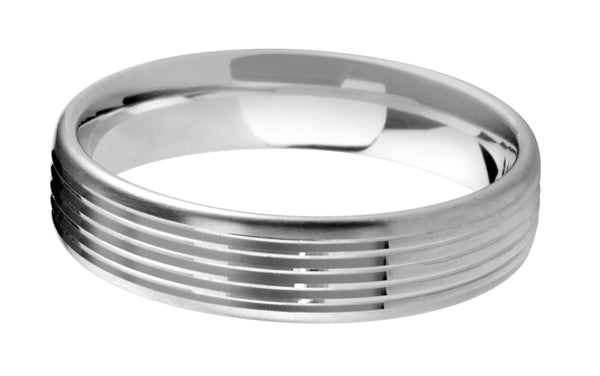 4mm Mens Ring with F20 finish - Hamilton & Lewis Jewellery