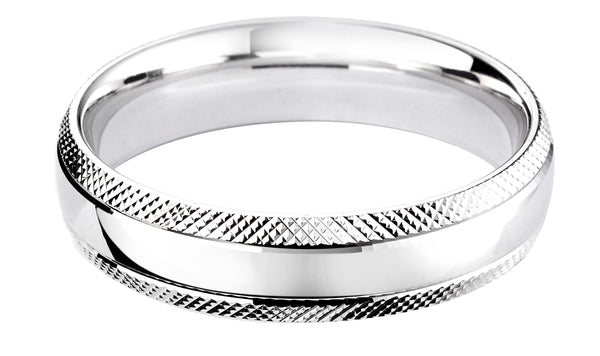 4mm Mens Ring with F38 finish - Hamilton & Lewis Jewellery