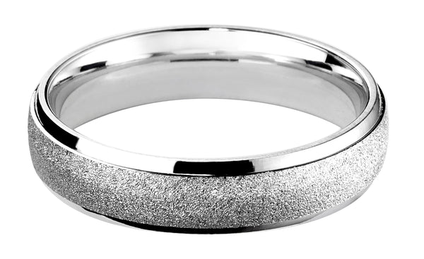 4mm Mens Ring with F46 finish - Hamilton & Lewis Jewellery