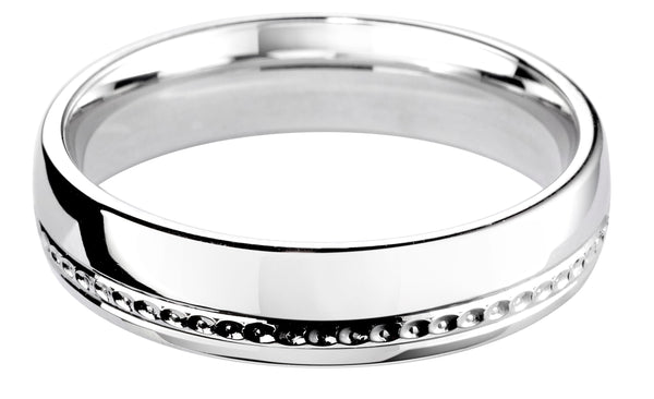 4mm Mens Ring with F60 finish - Hamilton & Lewis Jewellery