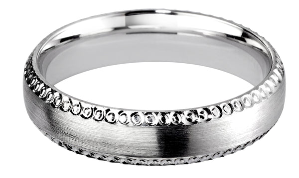 4mm Mens Ring with F61 finish - Hamilton & Lewis Jewellery