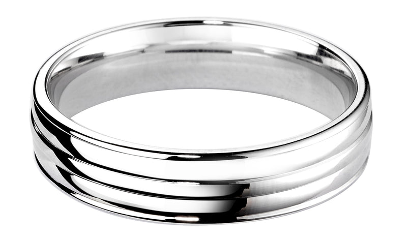 4mm Mens Ring with F65 finish - Hamilton & Lewis Jewellery