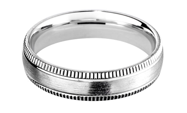 4mm Mens Ring with F67 finish - Hamilton & Lewis Jewellery