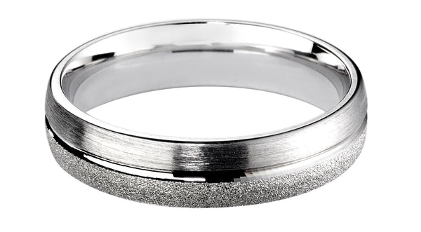 4mm Mens Ring with F69 finish - Hamilton & Lewis Jewellery