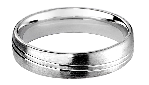 4mm Mens Ring with F70 finish - Hamilton & Lewis Jewellery