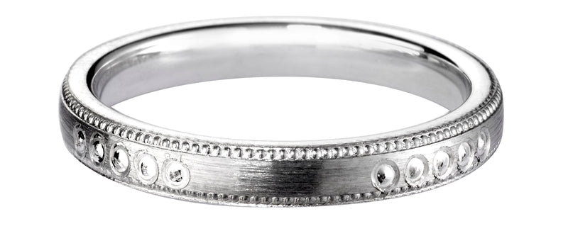 4mm Mens Ring with F59 finish - Hamilton & Lewis Jewellery