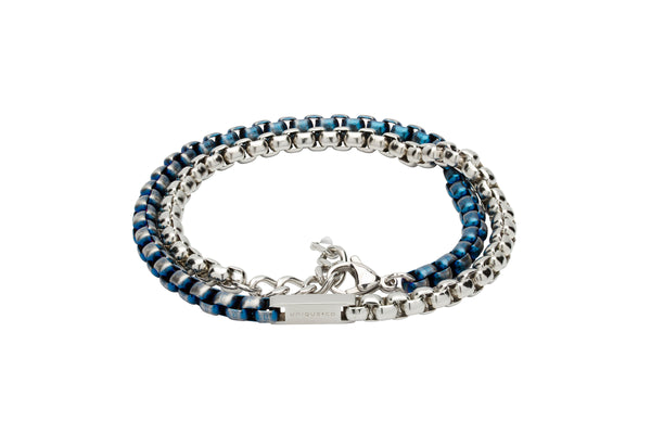 Unique & Co Stainless Steel Blue Bracelet LAB-125BLUE - Hamilton & Lewis Jewellery