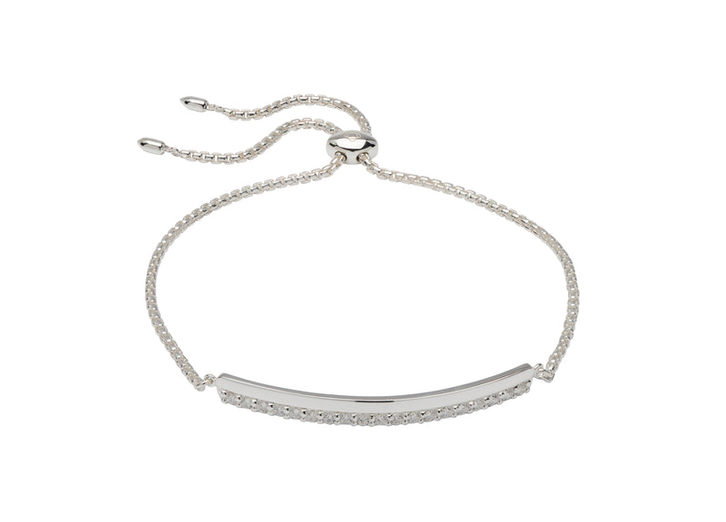 Unique & Co Ladies Sterling Silver Bracelet MBR-591 - Hamilton & Lewis Jewellery