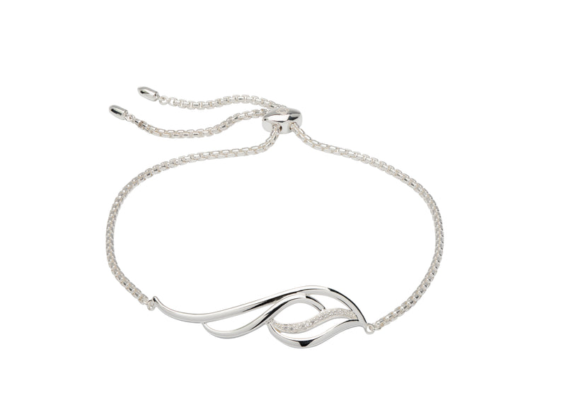 Unique & Co Ladies Sterling Silver Bracelet MBR-594 - Hamilton & Lewis Jewellery