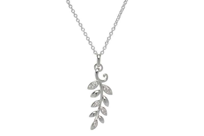 Unique & Co Ladies Sterling Silver Necklace MK-654 - Hamilton & Lewis Jewellery