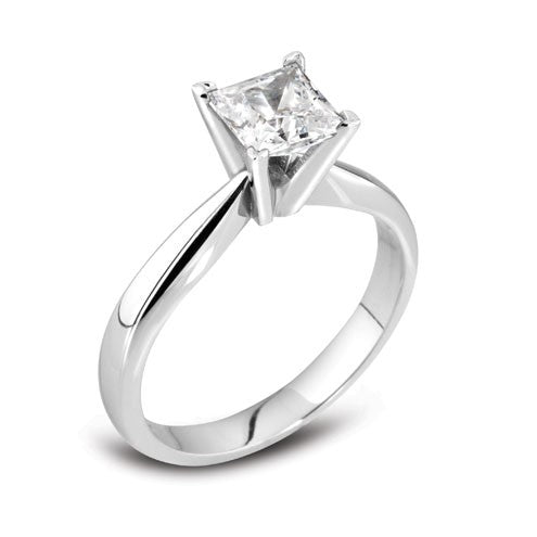 Princess Four Claw Solitaire Ring 0.25ct - 1.00ct - Hamilton & Lewis Jewellery