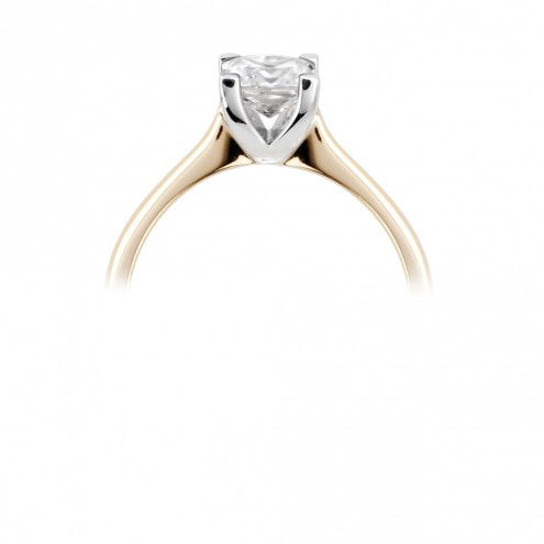 Princess Four Claw Solitaire Ring 0.50ct - 0.75ct - Hamilton & Lewis Jewellery