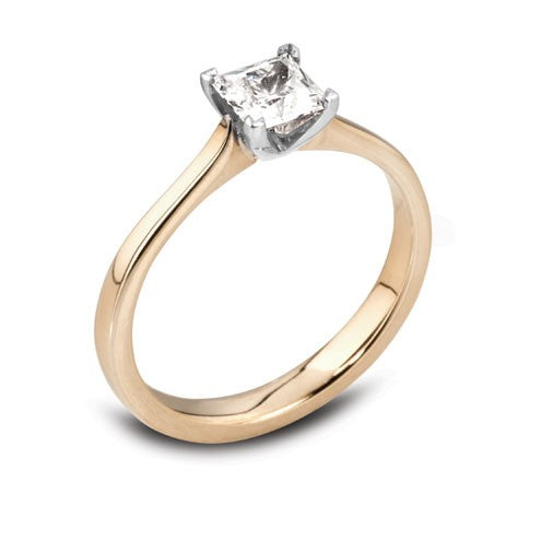 Princess Four Claw Solitaire Ring 0.50ct - 0.75ct - Hamilton & Lewis Jewellery