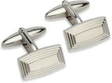 Unique & Co Steel Cufflinks QC-162 - Hamilton & Lewis Jewellery