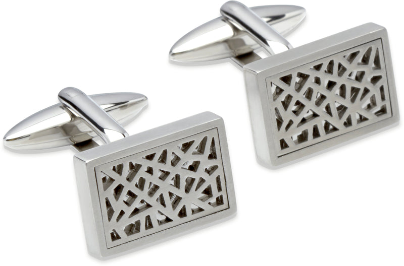 Unique & Co Steel Cufflinks QC-169 - Hamilton & Lewis Jewellery