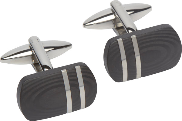 Unique & Co Steel Cufflinks QC-190 - Hamilton & Lewis Jewellery