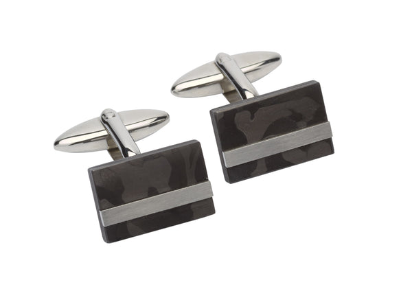 Unique & Co Steel Cufflinks QC-218 - Hamilton & Lewis Jewellery