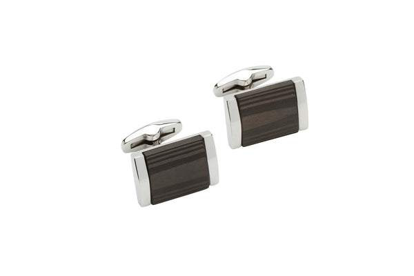 Unique & Co Steel Cufflinks QC-224 - Hamilton & Lewis Jewellery