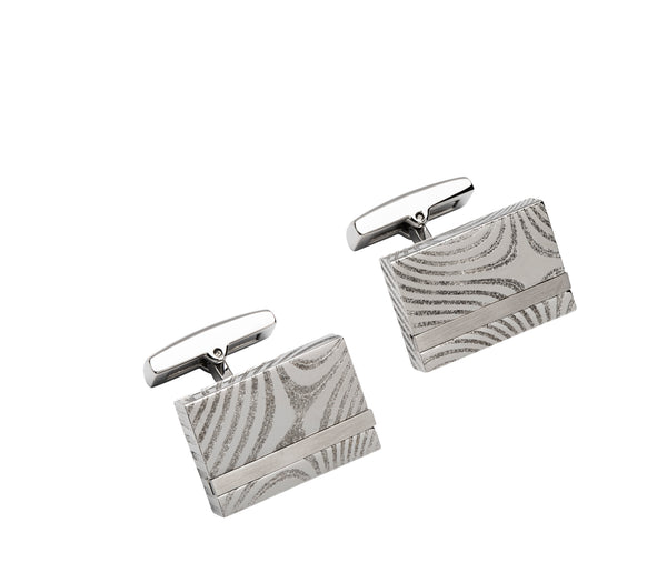 Unique & Co Steel Cufflinks QC-229 - Hamilton & Lewis Jewellery