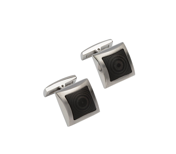 Unique & Co Steel Cufflinks QC-235 - Hamilton & Lewis Jewellery