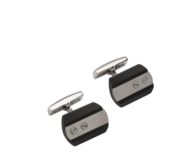 Unique & Co Steel Cufflinks QC-236 - Hamilton & Lewis Jewellery