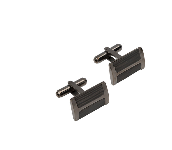 Unique & Co Steel Cufflinks QC-239 - Hamilton & Lewis Jewellery