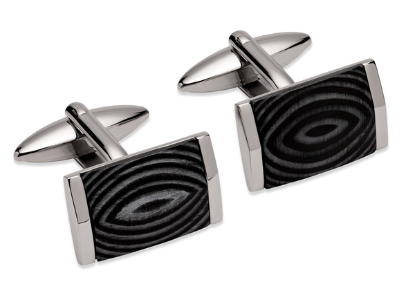 Unique & Co Steel Cufflinks QC-264 - Hamilton & Lewis Jewellery