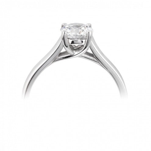 Round Four Claw Solitaire Ring 0.35ct - Hamilton & Lewis Jewellery