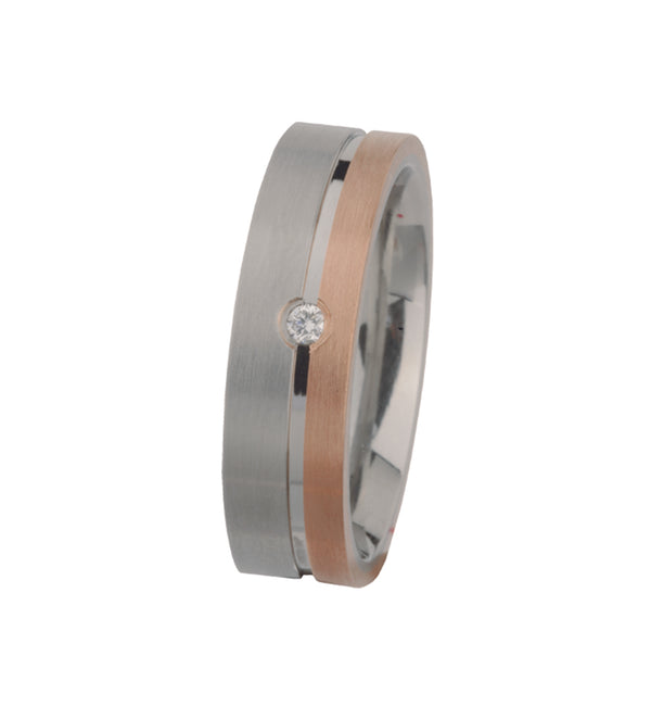 Unique & Co Titanium/Gold Ring R168 - Hamilton & Lewis Jewellery