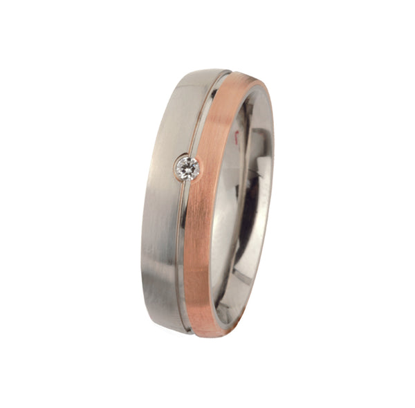 Unique & Co Titanium/Gold Ring R170 - Hamilton & Lewis Jewellery