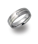 Unique & Co Steel Ring R9094CZ - Hamilton & Lewis Jewellery