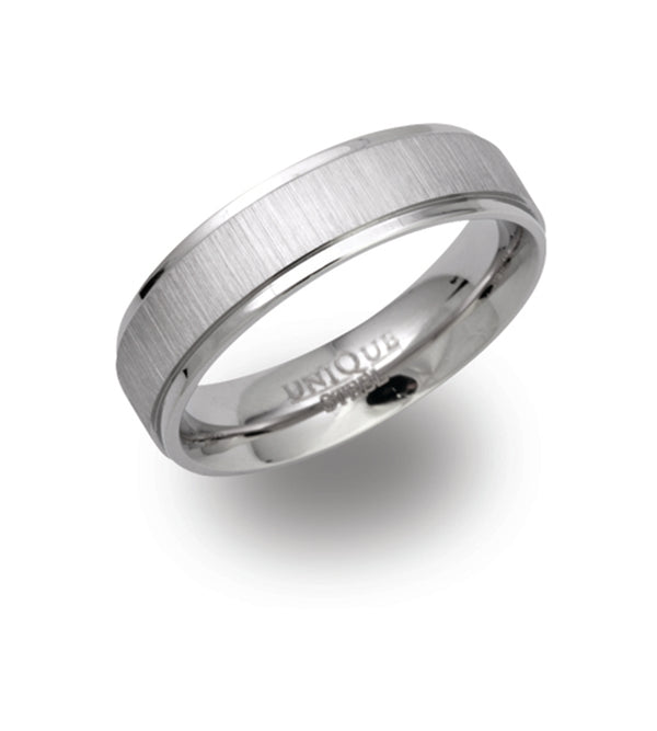 Unique & Co Steel Ring R9106 - Hamilton & Lewis Jewellery