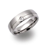Unique & Co Steel Ring R9111CZ - Hamilton & Lewis Jewellery
