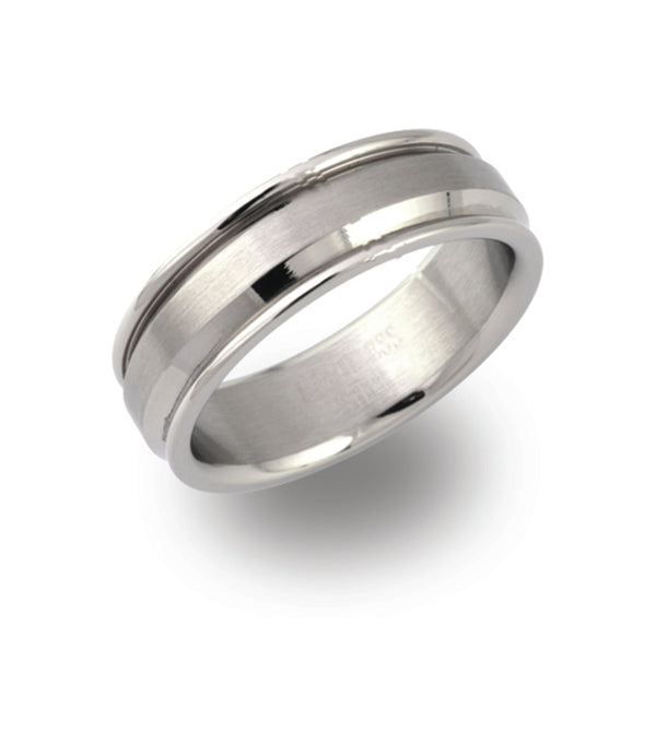 Unique & Co Steel Ring R9171 - Hamilton & Lewis Jewellery
