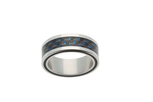 Unique & Co Steel Ring R9182 - Hamilton & Lewis Jewellery