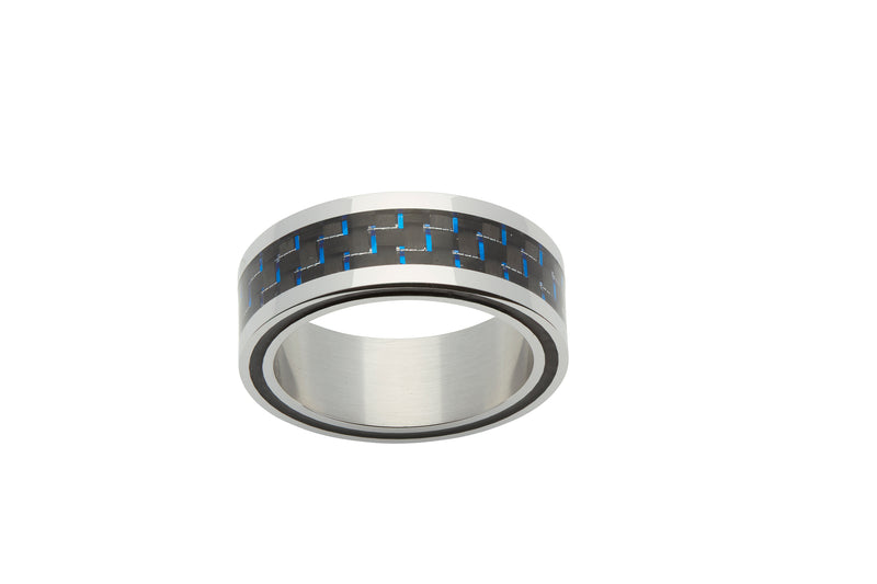 Unique & Co Steel Ring R9182 - Hamilton & Lewis Jewellery