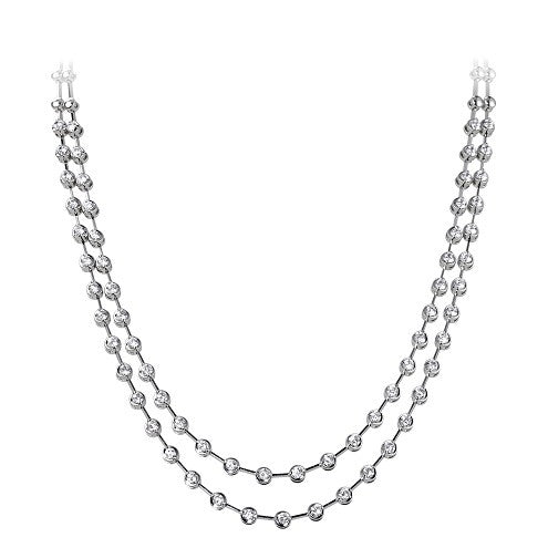 Rosabella double strand diamond necklace 3.08ct - Hamilton & Lewis Jewellery