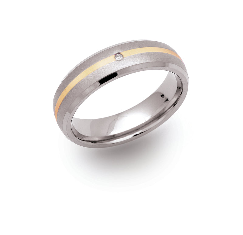 Unique & Co Titanium/Gold Ring TR59 - Hamilton & Lewis Jewellery
