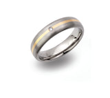 Unique & Co Titanium/Gold Ring TR93 - Hamilton & Lewis Jewellery