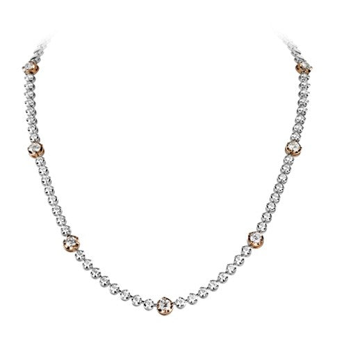 Two tone new arrivals diamond necklace