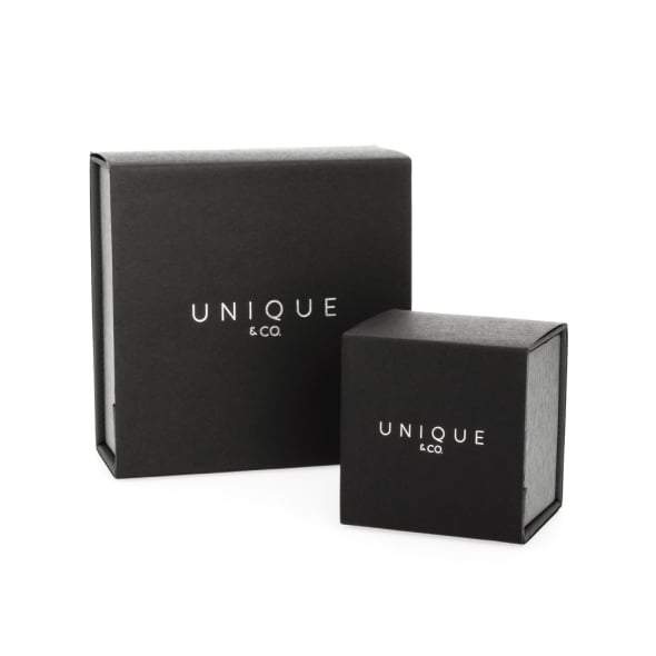 Unique & Co Black with White Stitching Leather Bracelet B387WH - Hamilton & Lewis Jewellery