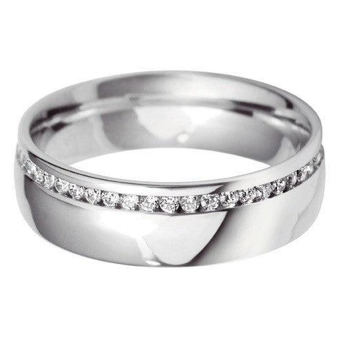 6mm Court Offset Wedding Ring - Hamilton & Lewis Jewellery