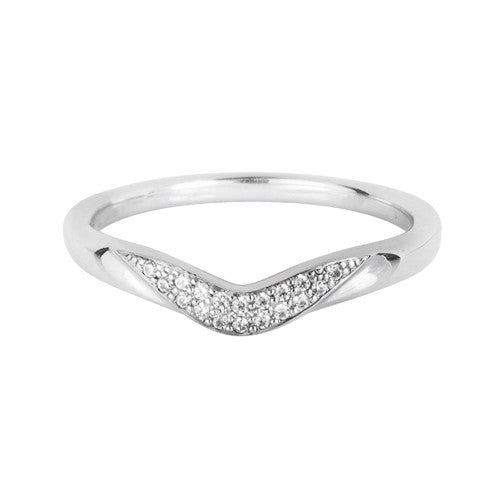 Pave stone set wedding ring - Hamilton & Lewis Jewellery